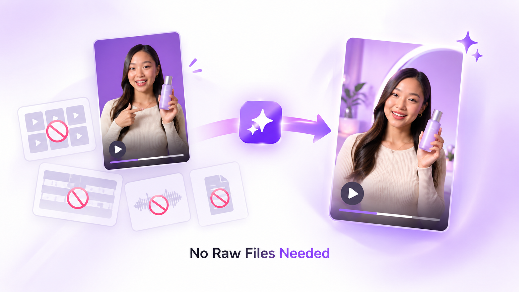 AI video remake without original project files