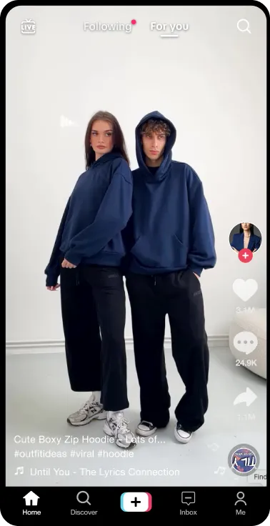 Hoodie reference ad video for AI Smart Remake