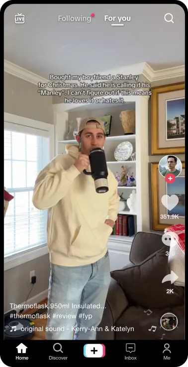 Thermoflask reference ad video for AI Smart Remake