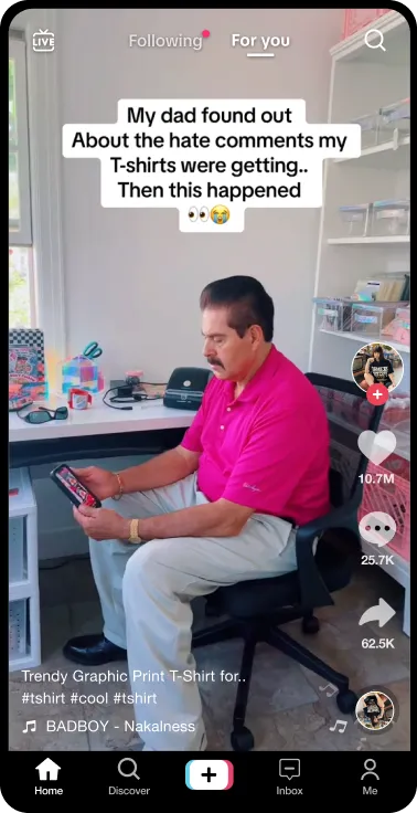 T-shirt reference ad video for AI Smart Remake